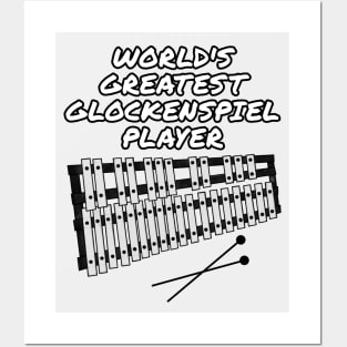World's Greatest Glockenspiel Player, Percussionist Percussion Teacher Funny Posters and Art